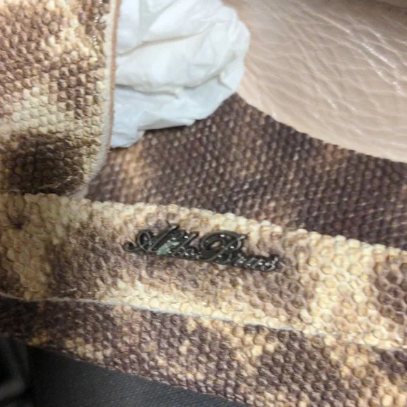 Aldo Brué Women's Leather Snakeskin Print Flats - Picture 6 of 8